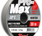 Леска Pro-Max Winter Strong 0,22 мм, 6,0 кг, 30 м, прозрачный (уп.10 шт)