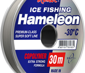 Леска Hameleon ICE Fishing 0,12 мм, 1,7 кг, 30 м, серебряный (уп.10 шт) -30
