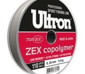 Леска ULTRON Zex Copolymer 0,25 мм, 100 м, 7,5 кг, прозрачный (уп.5 шт)