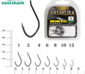 Крючок Vasakura New Aji №4 черный (10шт. в упак)
