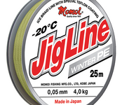 Шнур JigLine Winter 0,24 мм, 18 кг, 25 м, хаки